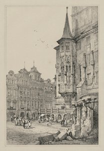 صور من اسكتشات في فلاندرز وألمانيا: Hotel de Ville ، براغ ، 1833.
