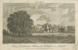 Lichfield - شجرة الصفصاف "دكتور جونسون": engraving، nd [c 1804] بواسطة صموئيل رولي