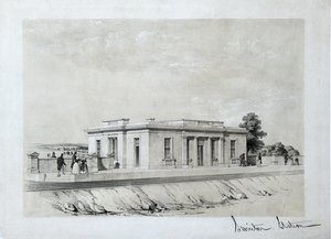 محطة سوينتون، c1840 (طباعة حجرية ملونة على ورق) بواسطة صموئيل راسل