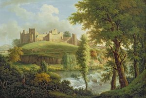 قلعة لودلو مع دينهام وير ، من الجنوب الغربي ، 1765-69 (زيت على قماش)