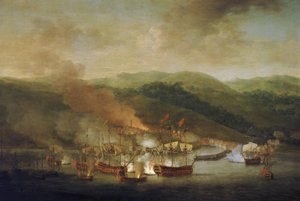 حرب الخلافة النمساوية (1740-1748): قصف باستيا (فرنسا)، 6 نوفمبر بواسطة صموئيل سكوت