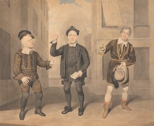 مشهد من مسرحية - ثلاثة ممثلين بواسطة Samuel de Wilde