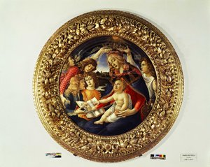 مادونا من Magnificat وخمسة ملائكة (توندو) - 1481-1483 بواسطة ساندرو بوتيتشيلي