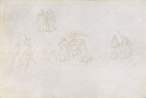 رسم توضيحي للكوميديا الإلهية لدانتي أليغييري بورجاتوريو 17 ، 1480-1490 بواسطة ساندرو بوتيتشيلي