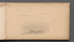 كراسة الرسم ، الصفحة 04: Sea Scape مع تدوينات الألوان ، 1859. بواسطة سانفورد روبنسون جيفورد