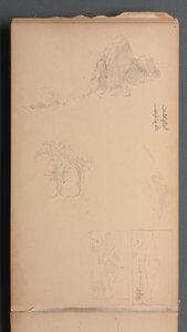 كراسة الرسم ، الصفحة 09: Mountians and Rocks ، 1859. بواسطة سانفورد روبنسون جيفورد