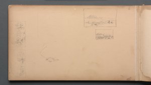 كراسة الرسم ، صفحة 37: Maine Landscape Vignittes ، 1859. بواسطة سانفورد روبنسون جيفورد