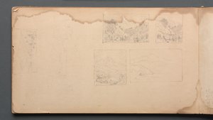 كراسة الرسم ، صفحة 39: Maine Landscape Vignittes ، 1859. بواسطة سانفورد روبنسون جيفورد