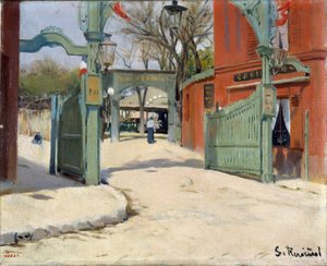 مدخل حديقة مولان دي لا غاليت - رسم سانتياغو روسينول (1861-1931) - 1891 - زيت على قماش - 33.5 × 41 - متحف ناسيونال دي كاتالونيا ، برشلونة