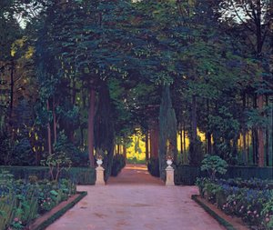 حدائق في Aranjuez ، بواسطة Rusinol ، سانتياغو (1861-1931). زيت على قماش ، حوالي 1899. الأبعاد: 117 × 139 سم. Ablo Coleccion
