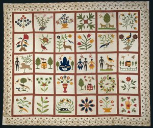 غطاء السرير المعروف باسم لحاف الألبوم بواسطة سارة آن ويلسون