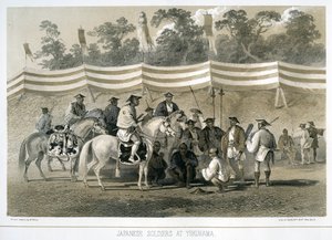 الجنود اليابانيون في يوكوهاما ، اليابان ، c1845 بواسطة ساروني وشركاه