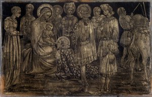 العشق للوحة المجوس لساسيتا (1392-1450) قاتمة 29x46 سم متحف الفنون الزخرفية والأزياء مرسيليا