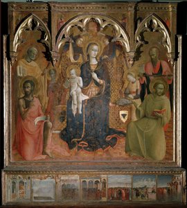 Polyptych من سيدة الثلج - تمبرا على الخشب