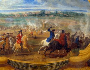 The Actions of Louis II Prince of Bourbon Conde (Bourbon-Conde) known as the Grand Conde (1621-1686), Battle of Brie Count Robert Detail, Painting of Savior Le Conte (Leconte, Le Comte, Lecomte) (1659-1694) 17th century Chantilly, Musee Conde