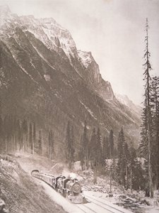 قطار سكة حديد المحيط الهادئ الكندي ، ج 1925 (صورة b / w)