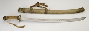 صابر الضابط "Willow-Leaf Sabre" (liuyedao) في أواخر فترة تشينغ بواسطة المدرسة الصينية