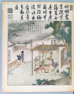 الغزل الحريري ، رسم توضيحي من Yu Tche Keng Tche T'ou ، السيدة سميث ليس ، 69-3 بواسطة المدرسة الصينية