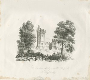 Biddulph - Warders 'Lodge at Knypersley Park: النقش بواسطة مدرسة اللغة الإنجليزية