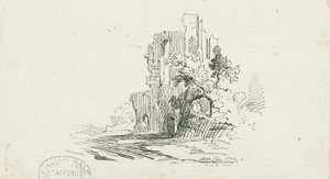 دير كروكسدن: الرسم بالقلم الجاف والحبر ، و [؟ القرن التاسع عشر] (رسم) بواسطة مدرسة اللغة الإنجليزية