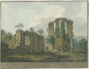 دير كروكسدين: الرسم بالألوان المائية ، و [1805] (رسم) بواسطة مدرسة اللغة الإنجليزية