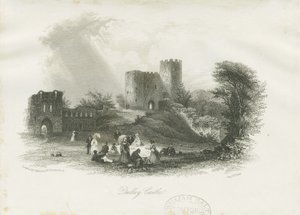 قلعة دودلي - The Keep: نقش على الفولاذ (نقش) ، بدون تاريخ [عام 1841] (طباعة) بواسطة مدرسة اللغة الإنجليزية