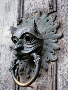 كاتدرائية دورهام ، Knocker ، نسخة أصلية من البرونز من القرن الثاني عشر (صورة) بواسطة مدرسة اللغة الإنجليزية