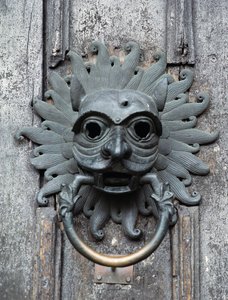 كاتدرائية دورهام ، Knocker ، نسخة أصلية من البرونز من القرن الثاني عشر (صورة) بواسطة مدرسة اللغة الإنجليزية