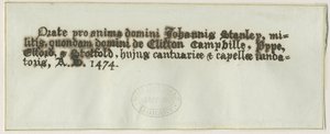 Elford Church - Tomb of Sir John Stanley: pen and ink drawing , nd [?19th cent] (drawing) بواسطة مدرسة اللغة الإنجليزية