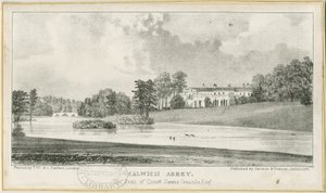 Ellastone - Calwich Abbey: الطباعة الحجرية ، بدون تاريخ [1839] (طباعة) بواسطة مدرسة اللغة الإنجليزية