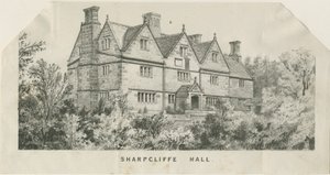 Ipstones - "Sharpcliffe Hall": طباعة حجرية ، بدون تاريخ [؟ القرن التاسع عشر] (طباعة) بواسطة مدرسة اللغة الإنجليزية