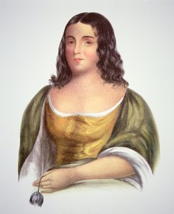 بوكاهونتاس (1595-1617) (ليثو ملون) بواسطة مدرسة اللغة الإنجليزية
