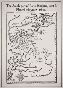 الجزء الجنوبي من نيو إنجلاند كما تمت زراعته هذا العام 1634 (ليثو) بواسطة مدرسة اللغة الإنجليزية