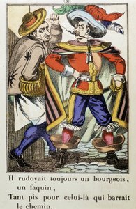الكابتن فراكاس: "" كان دائمًا يهدد برجوازية ... "رواية بقلم ثيوفيل غوتييه (1811-1872) - صورة إبينال بواسطة المدرسة الفرنسية