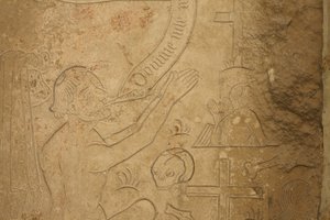 التفاصيل من ارتياح الدير (الحجر) بواسطة المدرسة الفرنسية