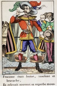 Le Capitaine Fracasse - صورة ديبينال "" Fracasse etait butor ... "رواية بقلم ثيوفيل غوتييه (1811-1872) بواسطة المدرسة الفرنسية