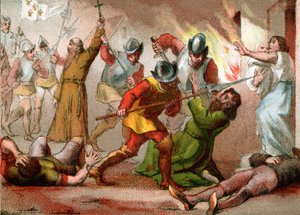 مذبحة البروتستانت، ليلة القديس بارتيليمي، 24 أغسطس 1572 (مطبوعة)