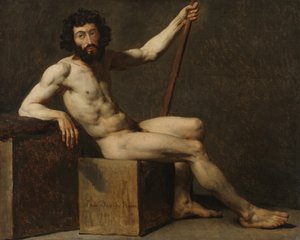 دراسة عارية ، أواخر القرن الثامن عشر وأوائل القرن التاسع عشر (زيت على قماش)