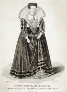 صورة لمارجريت دي فالوا ، المعروفة باسم الملكة مارغو (1553-1615) ، ملكة نافارا ، الزوجة الأولى لهنري الرابع.