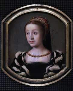 رينيه من فرنسا (1510-1575) ، دوقة شارتر ومونتارجيس ثم فيرارا ، الابنة الصغرى للويس الثاني عشر وآن من بريتاني. نسخ بواسطة M. Juilleau بواسطة المدرسة الفرنسية