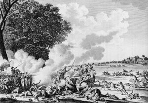 حرب الثورة الفرنسية: مقتل الجنرال الفرنسي بارتيليمي كاثرين جوبير (1769-1799) ، الذي قُتل في معركة نوفي في 28 ثيرميدور آن السابع (15 أغسطس) بواسطة المدرسة الفرنسية