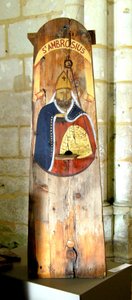 Beehive with an image of St. Ambrose (wood) بواسطة المدرسة الألمانية
