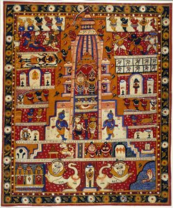 أضف MS Or 3721 رسم تخطيطي لمعبد جاغاناث ، حوالي عام 1930 (ألوان مائية على ورق) بواسطة المدرسة الهندية