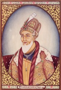صورة شخصية لباهادور شاه الثاني (1775-1862) بواسطة المدرسة الهندية