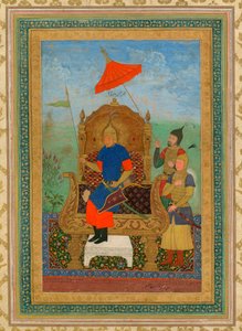صورة شخصية لتيمورلنك (1336-1405) (أو تيمور لانغ ، "تيمور الأعرج") - تيمور خان بواسطة مجهول / مجموعة خاصة / كاليفورنيا 1625 / إيران / جواش على الورق / بورتريه / 43.7 × 30.7