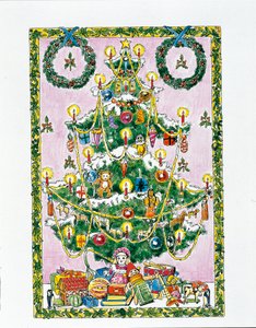Christmas tree (colour litho) بواسطة المدرسة الايطالية