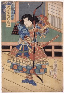 Otani Tomoemon As Miura Osuke (نقش خشبي ملون) بواسطة المدرسة اليابانية
