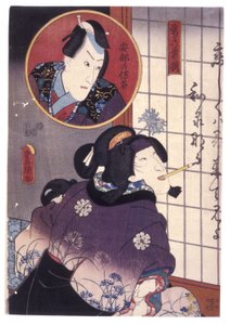 بدون عنوان (نقش خشبي ملون) بواسطة المدرسة اليابانية