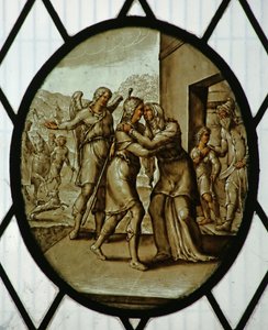 Roundel: يعود توبياس إلى سارة (زجاج ملون)