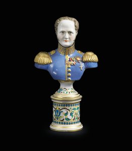تمثال نصفي من الخزف للإمبراطور ألكسندر الأول ، ج. 1825-1850 (بورسلين) بواسطة المدرسة الروسية